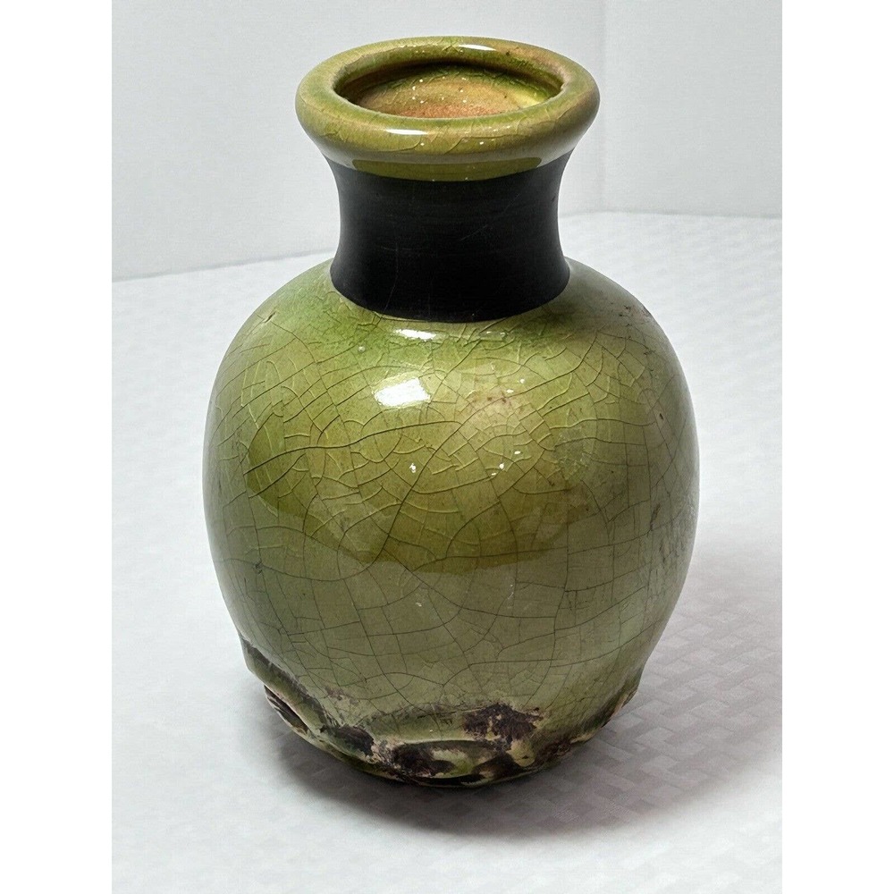 Vintage Rustic‎ Stoneware Pottery 6 1/4” Vase
